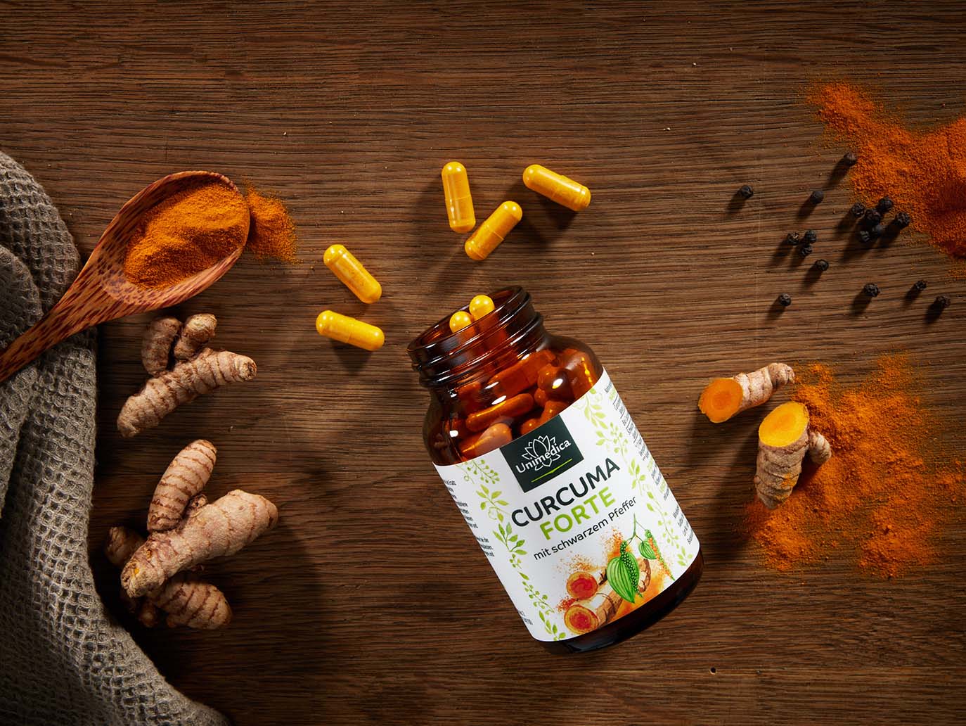 Turmeric FORTE - with black pepper - 90 capsules - from Unimedica